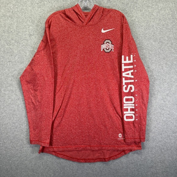 Nike Other - Ohio State Buckeyes Shirt Mens Large Red NCAA Basketball Nike Hooded Long Sleeve